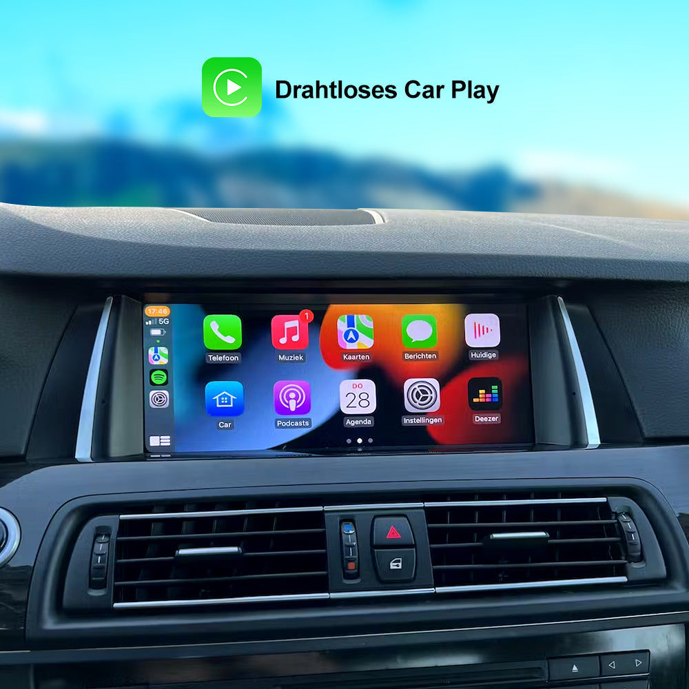 Kabelloses Apple CarPlay für BMW Series 5 F10 F11 F18 Android Auto 10,25" Bildschirm