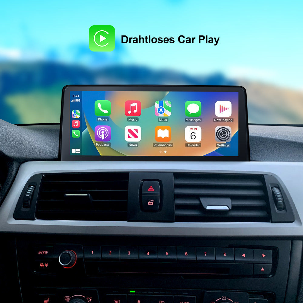 Kabelloses Apple CarPlay + Android Auto für BMW 3er 4er F30 F31 F34 F32 F33 F36 F80 10,25" Touchbildschirm