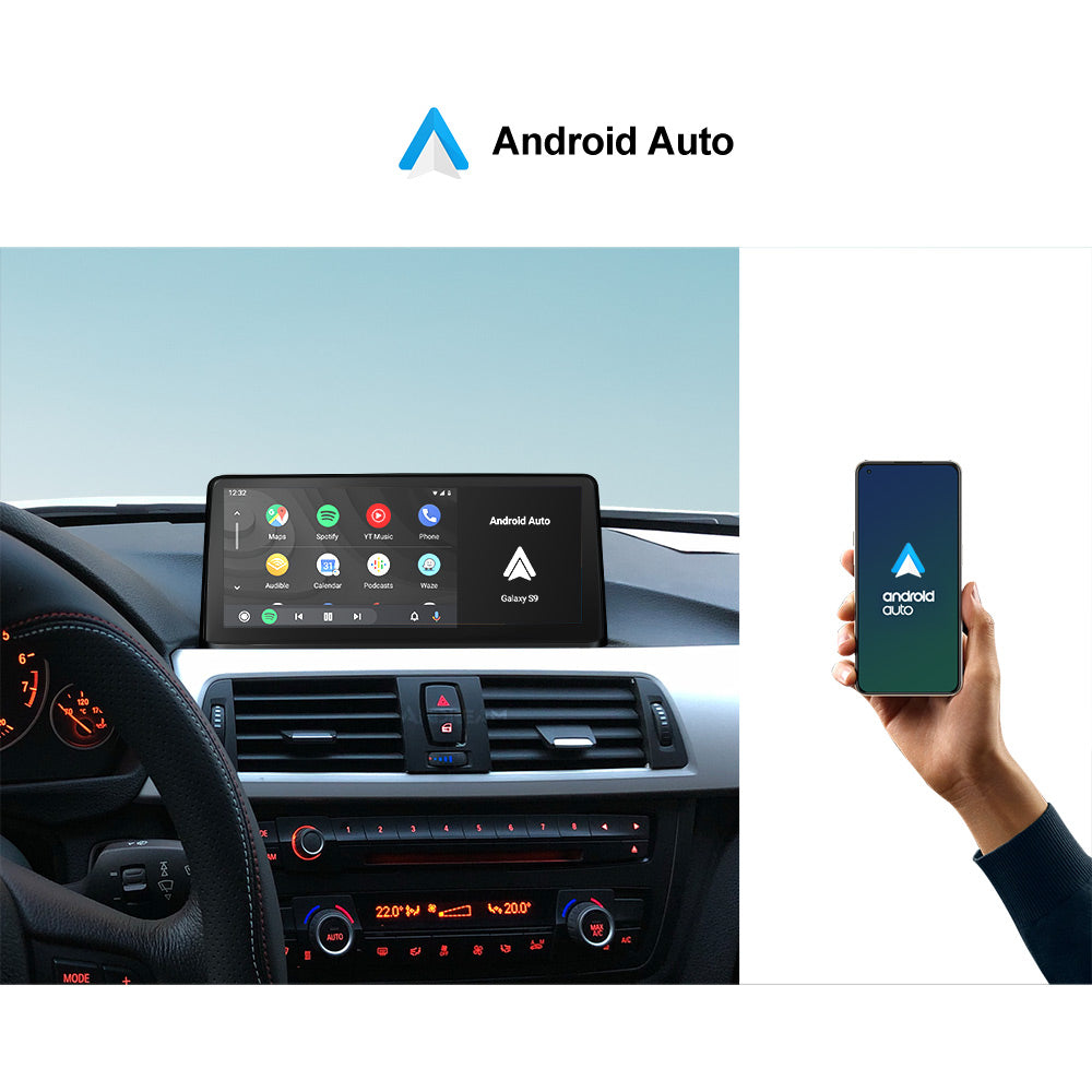 Kabelloses Apple CarPlay + Android Auto für BMW 3er 4er F30 F31 F34 F32 F33 F36 F80 10,25" Touchbildschirm