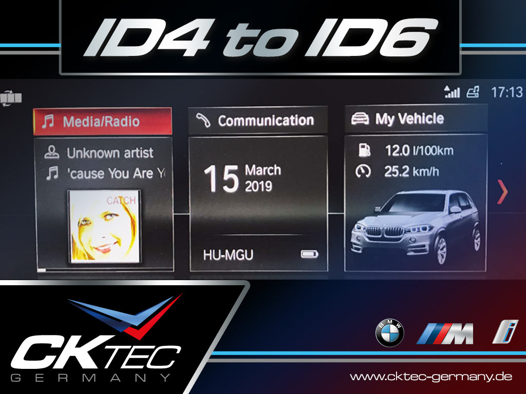 BMW NBT EVO ID4 auf ID6 CODIERUNG / FLASH inkl. Apple CarPlay in Vollbild (ohne Reboots)